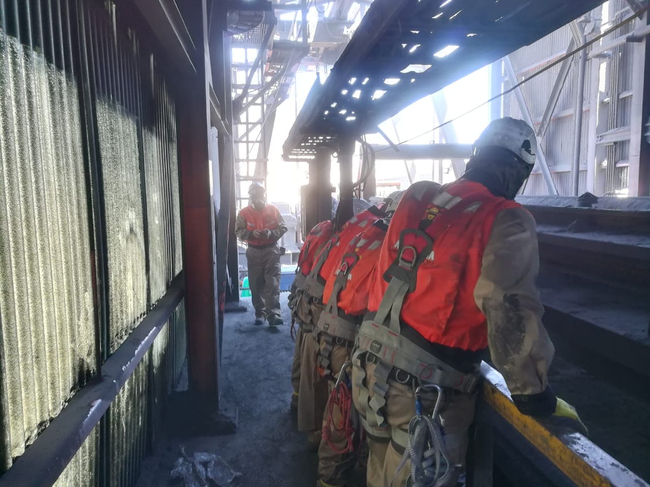 Intervención en silos de planta concentradora
